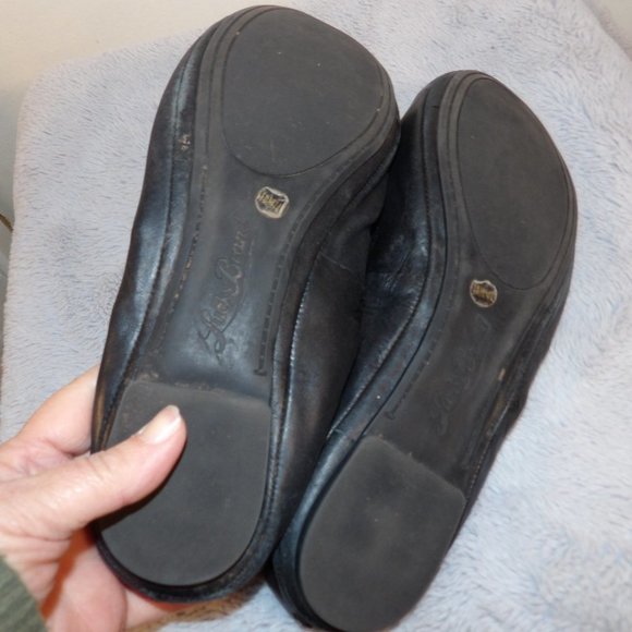 Lucky Brand Leather Black Ballet Flats Sz 10M - Picture 6 of 6